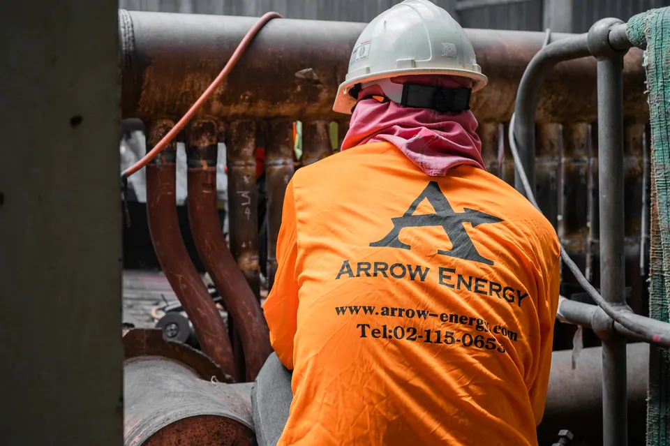 Arrow Energy technician on a boiler tube bank