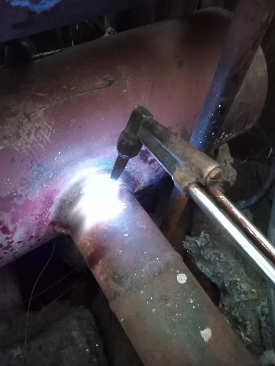 TIG welding a boiler tube joint under the ITP